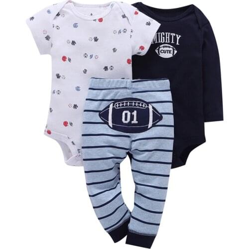 PatPat Baby 3-piece DADDYS BEST FRIEND Corgi Print Bodysuits and Pants