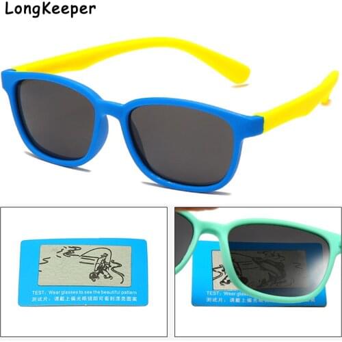 Kids Square Polarized Sunglasses Children Brand Designer TR90 Flexible Safety Eyeglasses Boys Girl Vintage UV Shades Sun Glasses