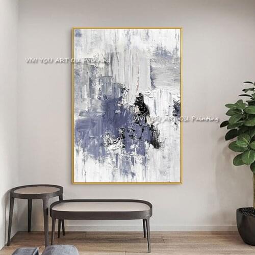 Hot sale art large size 100% hand painted abstract grey oil painting on canvas wall picture art living room home decoration