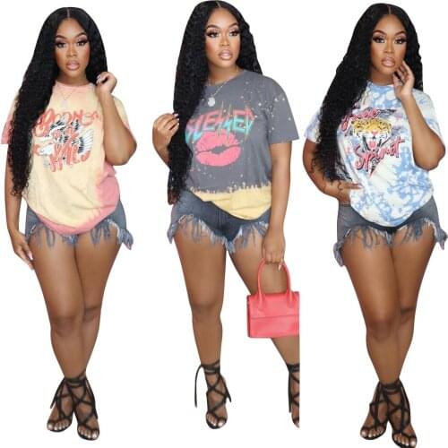 T-shirts Women 2021 Street Casual 90s Fashion Trend Printing Clothes Graphic Tshirt Top Lady Print Female Tee T-Shirt