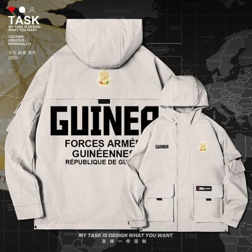 Republic of Guinea GIN Guinean GN men jacket hooded Land Force logo army fan mens top coat printed for men new clothes autumn