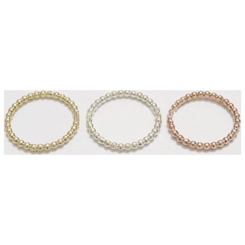 Fashion style of beads ring round bead style ring Beaded ring ball like a chain of pearls or a string of beads 30PCS/lot