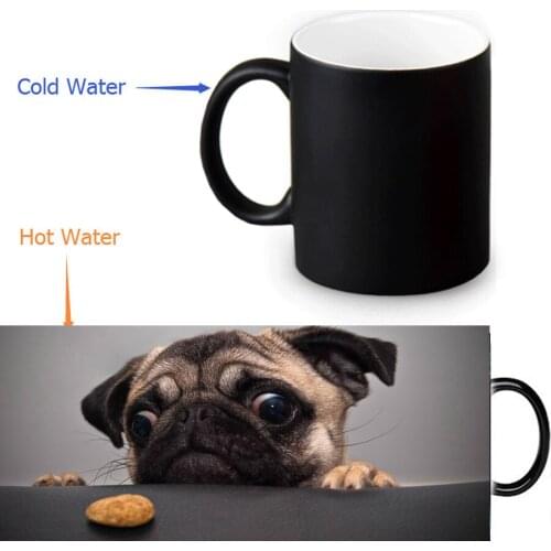 Pet Love Dog Mug who can help me - changing color magic coffee mugs cup best gift for your friends or yourself