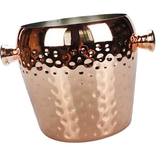 Copper Champagne Ice Bucket Stainless Steel Beer Wine Drink Cooler Party
