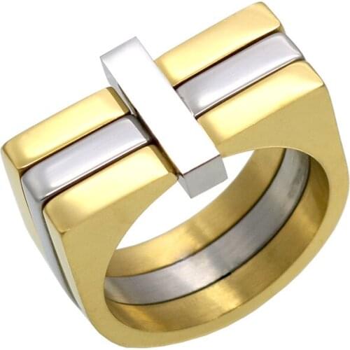 Fashion Classic Wedding Cross Ring For Men Woman Gold Silver Color Frosted Matte Stainless Steel Metal Party Rings