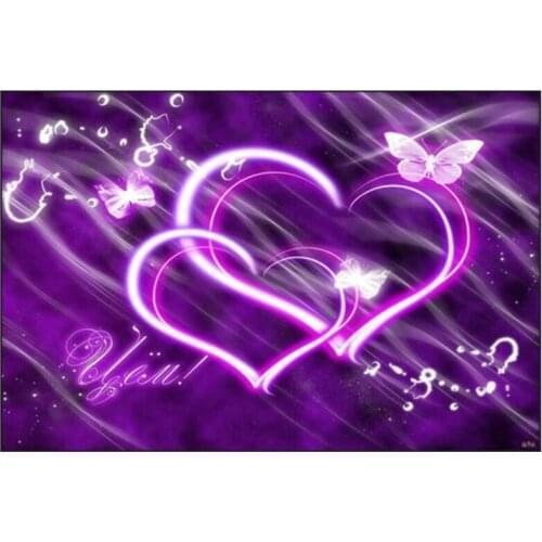 5D DIY Full Square/Round Unique Purple Love Landscape Cross Stitch Diamond Painting Wall Embroidery Rhinestones Gift FC530