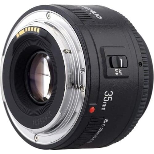 YONGNUO YN35mm F2 lens 1:2 AF/MF wide-angle fixed/Prime autofocus lens compatible with Canon EF Mount EOS camera