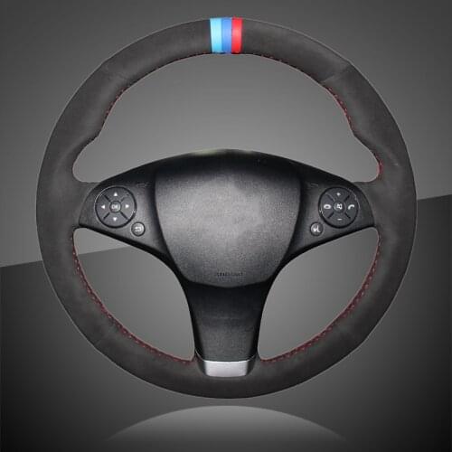 Auto Braid On The Steering Wheel Cover for Mercedes Benz C180 C200 C350 C300 CLS 280 300 350 500 GLK300 2008-2010 Car Covers