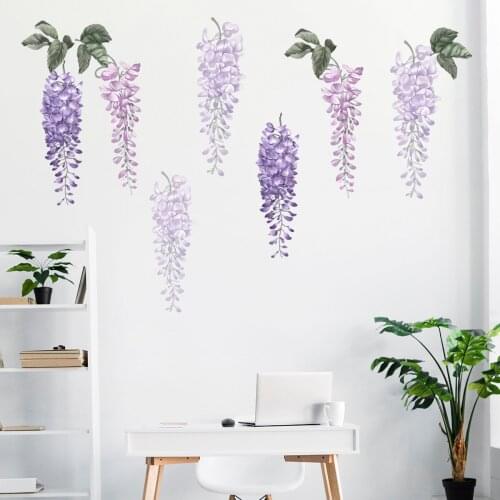 Plant Green Leaf Flower Background Wall Self Adhesive Wall Sticker Study Living Room Bedroom Creative Wallpaper