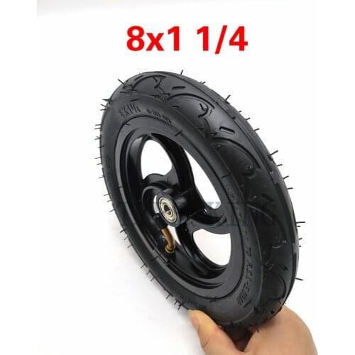 8X1 1/4 Scooter Tire & Inner Tube with Alloy Hub 8 Inch 8*1.25 Tyre for Bike Electric / Gas Scooter Parts