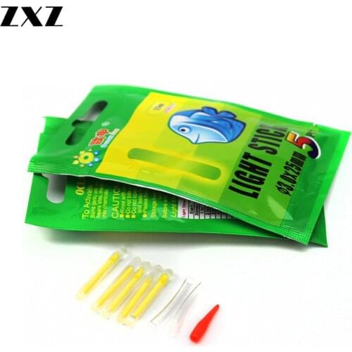 50pcs 3.0*25MM Night Fishing Luminous Float Fluorescent Light Stick Rod Multi-Color LightsDark Glow Stick Fishing Tools Gear