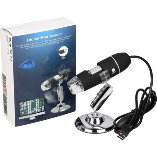 USB interface HD microscope1000X USB Digital Microscope Camera Endoscope 8LED Magnifier with Metal Stand