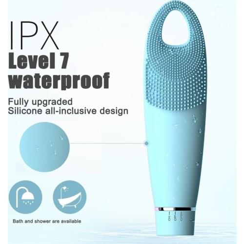 Vibration Silicone Electric Facial Cleansing Brush Sonic Face Cleanser Cleansing Skin Mini Washing Massager Brush