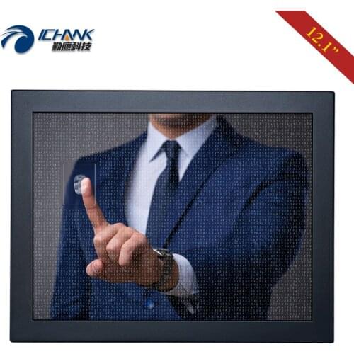 ZB120TC-DUV1/12.1" inch 800x600 4:3 DVI VGA USB Metal Case Wall-Mounted Industrial Resistive Touch LCD screen PC Display Monitor