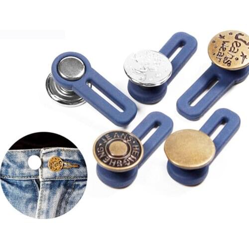 1pcs Metal Retractable Buckle Buttons for Clothing Jeans Adjustable Waistline Increase Waist Fastener Extended Button