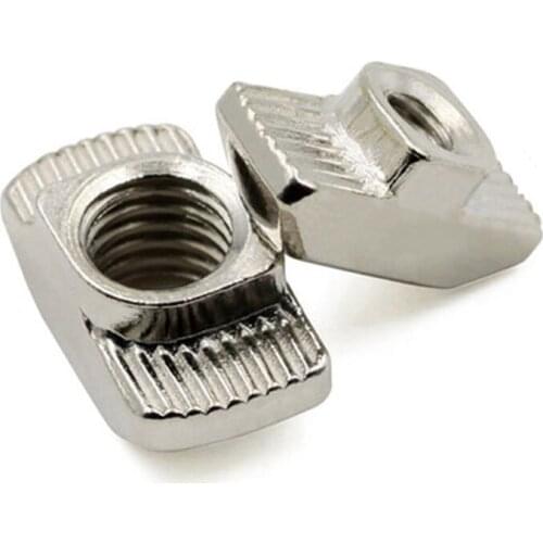10pcs M3/M4/M5*10*6 for 20 Series Slot T-nut Sliding T Nut Hammer Drop In Nut Fasten Connector 2020 Aluminum Extrusion