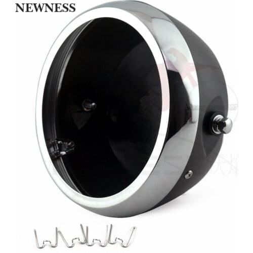 7 inch LED Motorcycle Headlight Bucket Side Mount Round Headlight Housing Mount Cover Headlamp Head Light abs Shell Light house