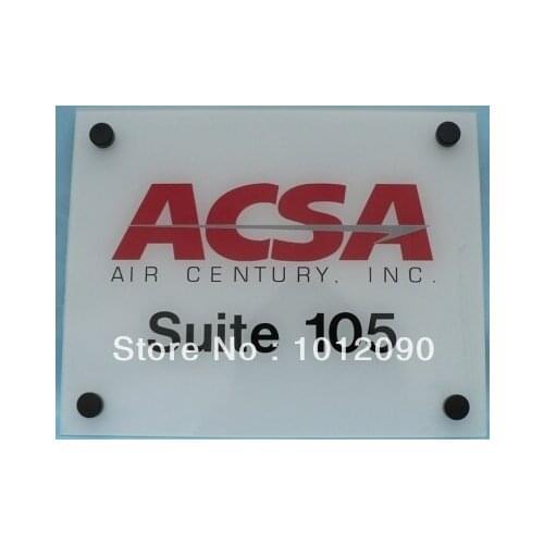 Free shipping Acrylic logo display board Acrylic advertise table display