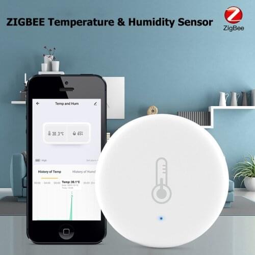 Tuya Zigbee Wireless Temperature Humidity Sensor Thermometer Hygrometer Temperature Humidity Sensor work with Tuya Zigbee HUB