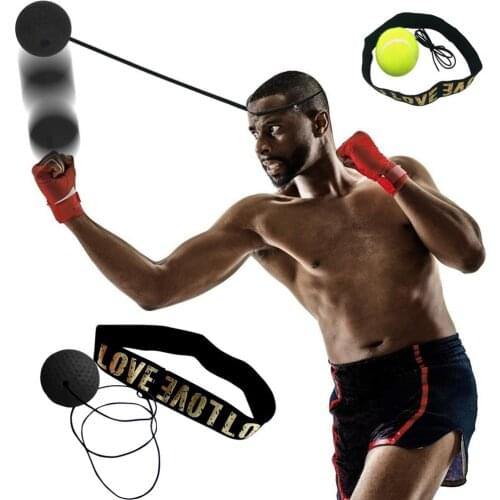 2021 Boxing Reflex Speed Ball with Headband MMA Muay Thai Kickboxing Fight Ball Gym Exercise Speed Training Reactions Punch Ball