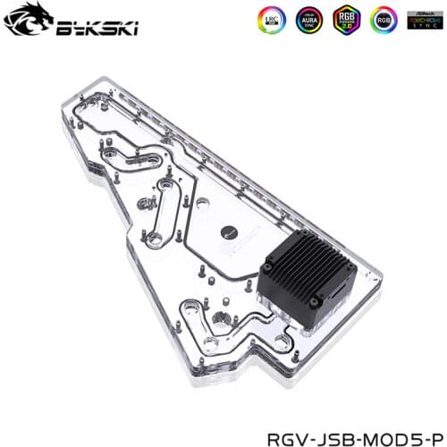 Bykski Reservoir For JOSBO MOD 5 Computer Case, Acrylic RGB Water Tank Game Cabinet Cooling Reservoir ,RGV-JSB-MOD5-P