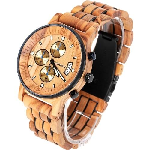 Wood watch wrist watches men Quartz Wristwatch Chronograph Clock Male Fashion Sports men watches male hardlex Relogio Masculino
