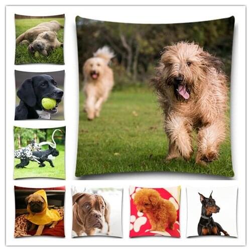 5 size 9 style Dog Pattern Christmas Halloween gift Cotton Polyester Pillow Cases High Quality Soft Cushion Covers