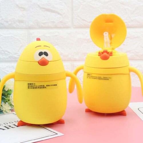 Baby Glass Bottle Anti Colic Wide Neck With Straw & Handle Water Feeding Bottle for Newborn Infant Baby Toddler BPA Free 240ml