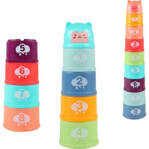 Baby Toys 13 24 Months Montessori Stacking Cups Toy Toddler Baby Bath Toys Bathing Water Game Toys Bathtub Toys For Kids