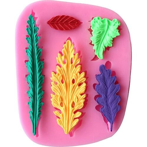 DIY Maple Leaf Silicone Cupcake Baking Mold Christmas Fondant Cake Decorating Tools Gumpaste Chocolate Candy Clay Moulds