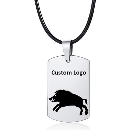 Men Solid Tungsten Carbide Pendant Personalized Photo Retro Initials Dog Tags Necklace Valentines Gift for Husband Boyfriend