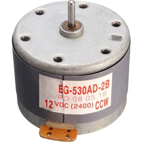 12V2400rpm DVD Motor EG-530AD-2B High Torque Cylinder Shaped Mini Recorder Motor DVD Player Tape Deck Recorder Audio Spindle