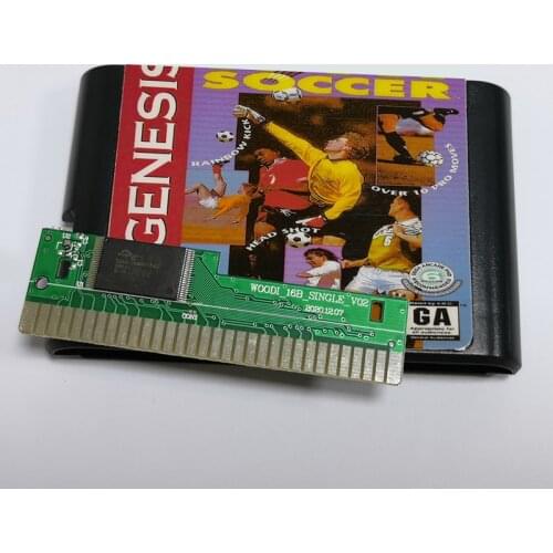 AWS Pro Moves Soccer 16 Bit MD Game Card Sega Mega Drive Genesis