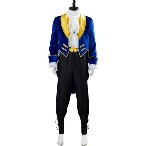 Beauty And The Beast Prince Beast Cosplay Costume Halloween Outfit Uniform Suit