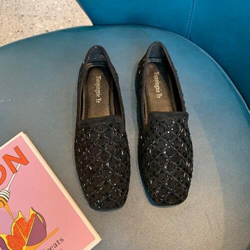 Spring Autumn Best-selling Classic Luxury Retro Style Ladies Flat Shoes Casual Wild Comfortable Non-slip Zapatos De Mujer W38-59