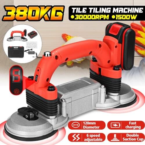 60-180MM 380KG Tiling Tiles Machine Vibrator Suction Cup Adjustable Protable Automatic Floor Vibrator Leveling Tool With Battery