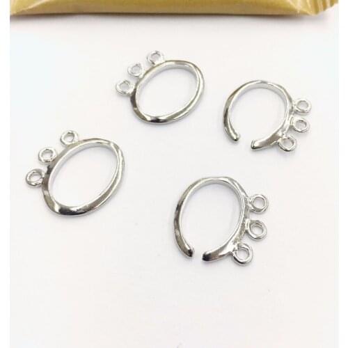 100set Oval Three-row hole OT buckle DIY jewelry tail buckle Bracelet wild buckle AQ buckle OT bracelet necklace button