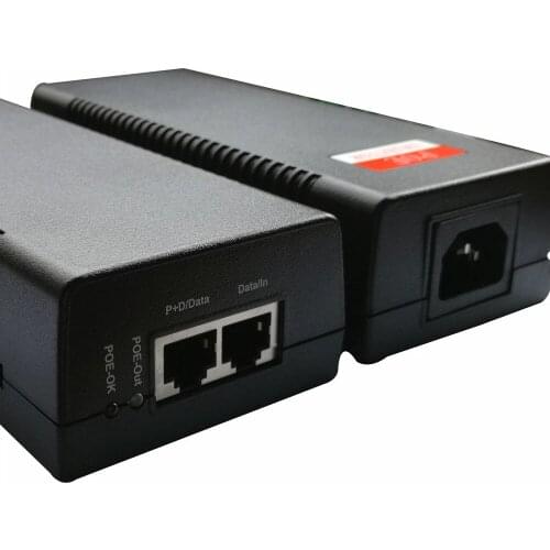 First check and re-power 60W Gigabit single port PoE power supply bt standard eight core power supply 1236 and 4578