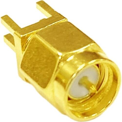 1pc SMA male plug RF Coax Convertor Connector end launch PCB Cable Straight Goldplated NEW wholesale