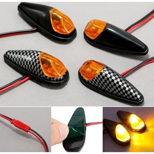 2Pcs 12V Motorcycle Side Mirror Turn Signal Lights Indicator Blinker Flash Motor Bike Lamp Light For Honda Yamaha KTM