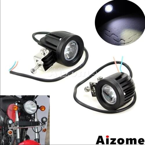 Universal Motorcycle LED Auxiliary Fog Lights For Honda Yamaha Suzuki BMW R1200GS Custom Driving Lamp Passing Light