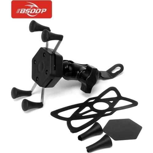 Motorcycles Mobile Phone Hold Universal Multi-Functional Electric Scooter Creative Hexagon X Shaped Mirror Cell Phone Holder