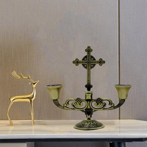 Vintage Candle Stick Holder 2-Arm Candelabra Wedding Church Stand Decoration