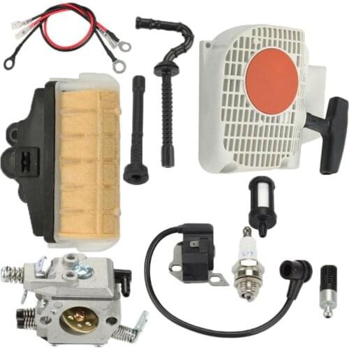Air filter Carburetor kit Fuel pipe Oil circuit Recoil starter For Stihl MS230