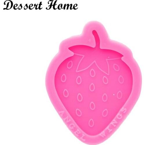 DY0667 Bright Strawberry Resin Craft for Badge reel , Chocolate Silicone Molds, DIY Epoxy Jewellery Making
