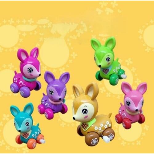 Baby Funny Kids Toys Spring Clockwork Toy Mini Pull Back Little Deer Wind Up Toys 111