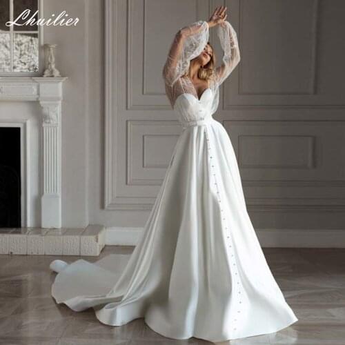 Lhuilier Womens A-Line Strapless Satin Wedding Dresses 2020 High Waisted Pleated Floor Length Bridal Gowns with Lace Jacket