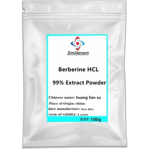 100-1000g High quality Pure Berberine Powder 1pc Coptis Chinensis Berberine Extract HCL 99% Controls Blood Sugar free shipping