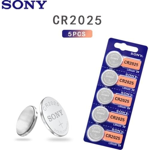5PC FOR SONY CR2025 Lithium Battery CR 2025 ECR2025 DL2025 BR2025 2025 KCR2025 L12 3V Button Cell Coin Battery For Toys Watches