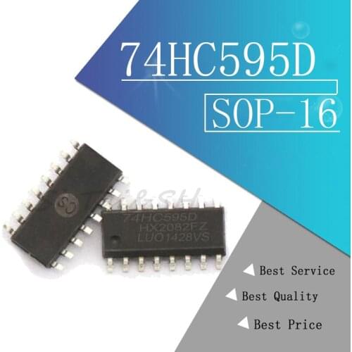 50PCS/lot 74HC595D SOP16 74HC595 SN74HC595DR Counter shift register 8bit New original